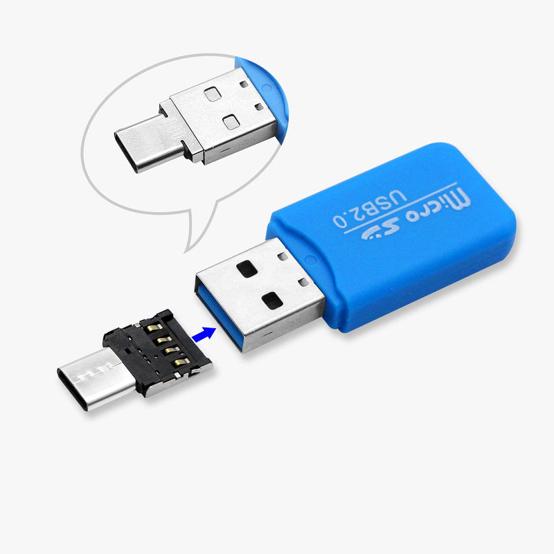 [Australia - AusPower] - PNGKNYOCN Ultra Mini Type-C USB OTG Adapter，Type-C USB to USB 2.0 5pin Connector for Phone Tablet & Cable & Flash Disk(5-Pack) 