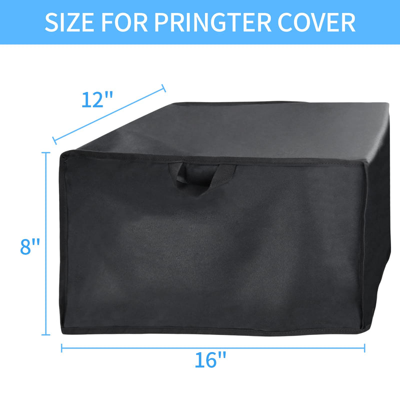 [Australia - AusPower] - Jungda Printer Dust Cover, 600D Waterproof Universal Printer Cover for HP/EPSON/Canon/Brother Printer Protector - 16 x 12 x 8 Inch 16" x 12" x 8" 