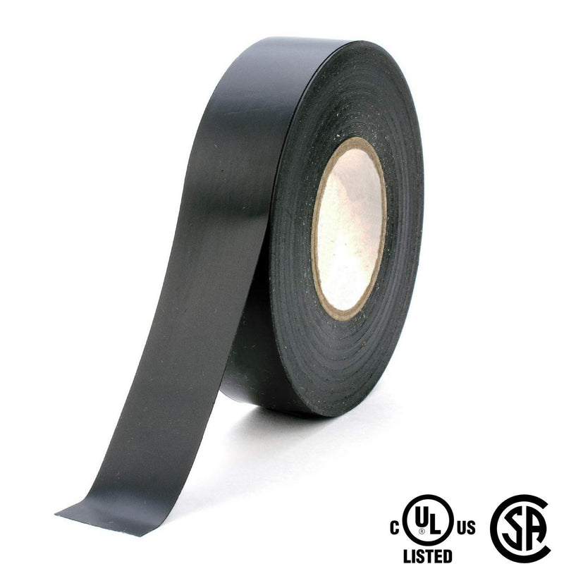 [Australia - AusPower] - Vinyl Electrical Tape, 3/4-Inch x 66 Ft Roll, UL Listed, Black (1 Pack) Pack of 1 