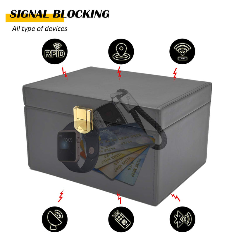 [Australia - AusPower] - briidea Faraday Box Key Fob Protector, RFID Signal Blocking Box, Faraday Box Signal Blocking Shielding Box for Car Key Capacity(5-8Keys) 