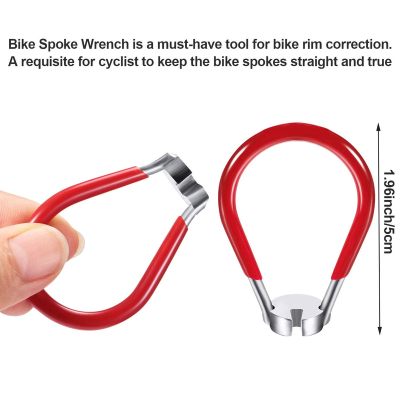 [Australia - AusPower] - Mudder 5 Pieces Bicycle Spoke Wrench Bike Spoke Tool with 1 Piece Tire Lever Bike Rim Correct Kit Cycling Pocket Tools for Bike Repair, Totally 6 Pieces Spoke Tool Kit 