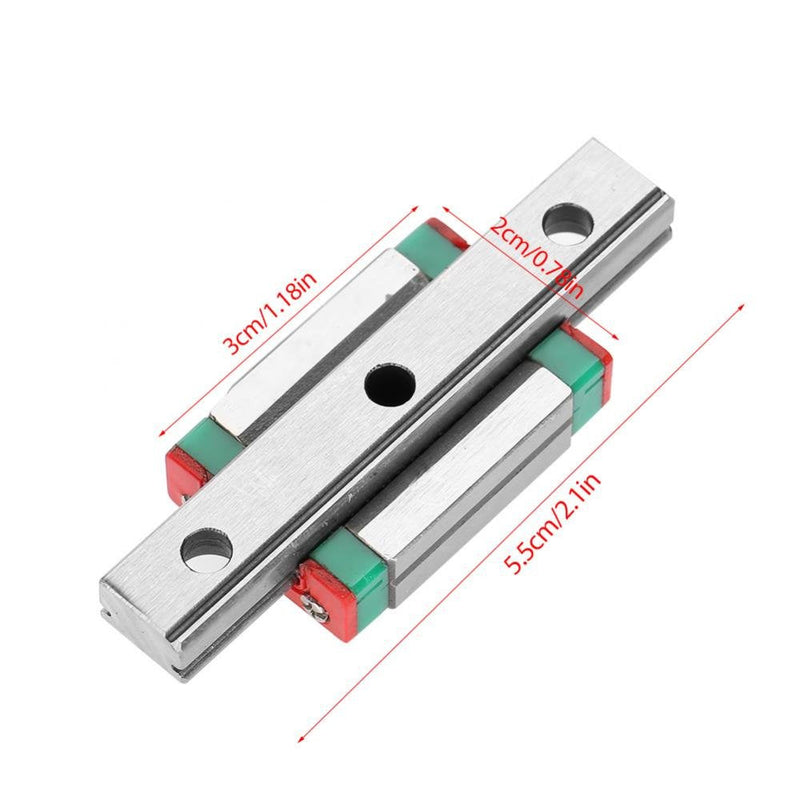 [Australia - AusPower] - LML9B 9mm Linear Rail Mini Bearing Steel Guide Rail Slide Rail+ Slide Block Variety Length (55mm) 55mm 