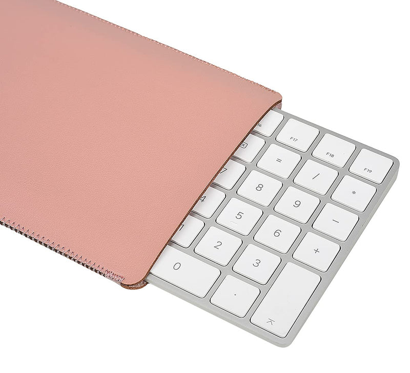 [Australia - AusPower] - CaseBuy PU Leather Keyboard Sleeve Compatible with Apple 2022 Mac Studio Magic & iMac M1 Chip Magic Keyboard with Numeric Keypad A2520 & A1843 MQ052LL Keyboard Protective Bag Cover Pouch, Pink 