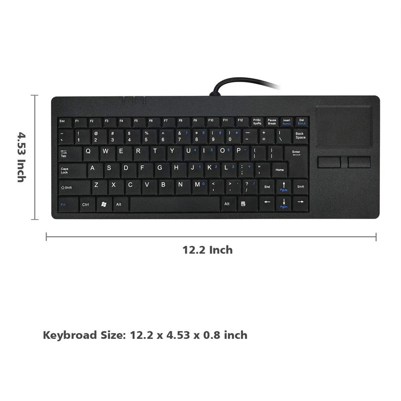 [Australia - AusPower] - MCSaite Wired Silm Keyboard with Touchpad - Portable Scissors Foot Structure - USB Port with 1 Hubs Fit with Professional or Industrial Use for Computer Laptop Mac Notebook 