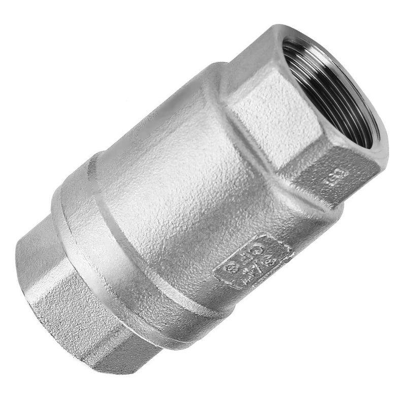 [Australia - AusPower] - 3/4" Female Thread In-line Spring Check Valve Stainless Steel Vertical Valve Non-return Valve WOG 1000 