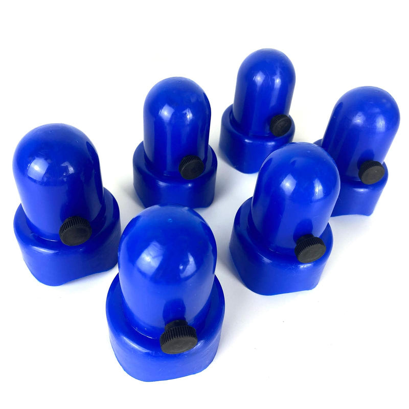 [Australia - AusPower] - MSSVIGING Large Trampoline Enclosure Pole Caps with Screw-in Bolts, Only Fit for Pole 1.5 Inch Diameter, 6 Piece, Blue 