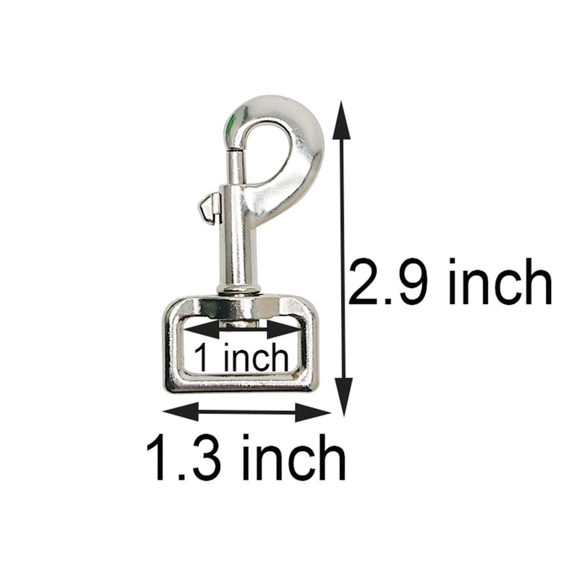 [Australia - AusPower] - 3 Inch Swivel Eyes Bolt Snap Hooks Metal Swivel Clips for Keychain, Linking Dog Leash Collar, 2 Pcs 3 Inch 
