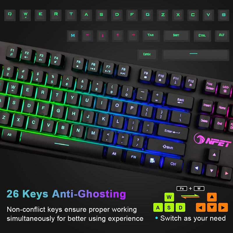 [Australia - AusPower] - NPET S20 Wired Gaming Keyboard Mouse Combo and NPET WK20 Wireless Keyboard 