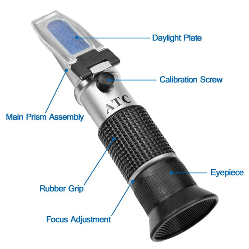 [Australia - AusPower] - Antifreeze Refractometer Displaying in Fahrenheit for Checking Freezing Point of Automobile Antifreeze Systems and Battery Fluid Condition. Battery Acid, Glycol, Coolant, Antifreeze Tester 