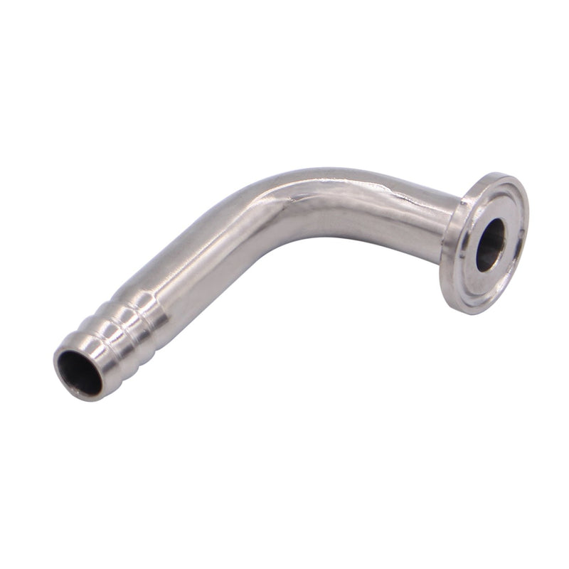 [Australia - AusPower] - DERNORD Sanitary Hose Barb Pipe Fitting 0.75" Tri Clamp (25MM Ferrule) 90 Degree Elbow (Tube OD: 1/2"/12MM (3/4 Tri-clamp)) Tube OD: 1/2"/12MM (3/4 Tri-clamp) 