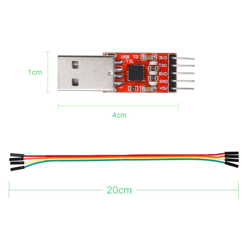 [Australia - AusPower] - IZOKEE CP2102 Module USB to TTL 5PIN Serial Converter Adapter Module Downloader for UART STC 3.3V and 5V with Jumper Wires 