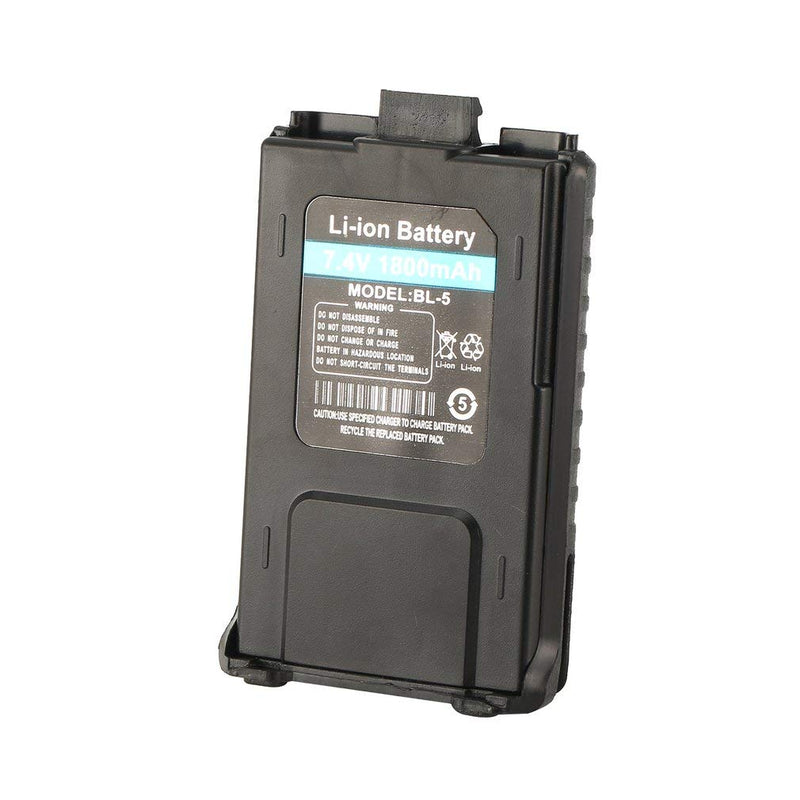 [Australia - AusPower] - 1Pcs BL-5 Replacement Li-ion Battery 1800mAh 7.4V for UV-5R UV-5RE UV-5RA 