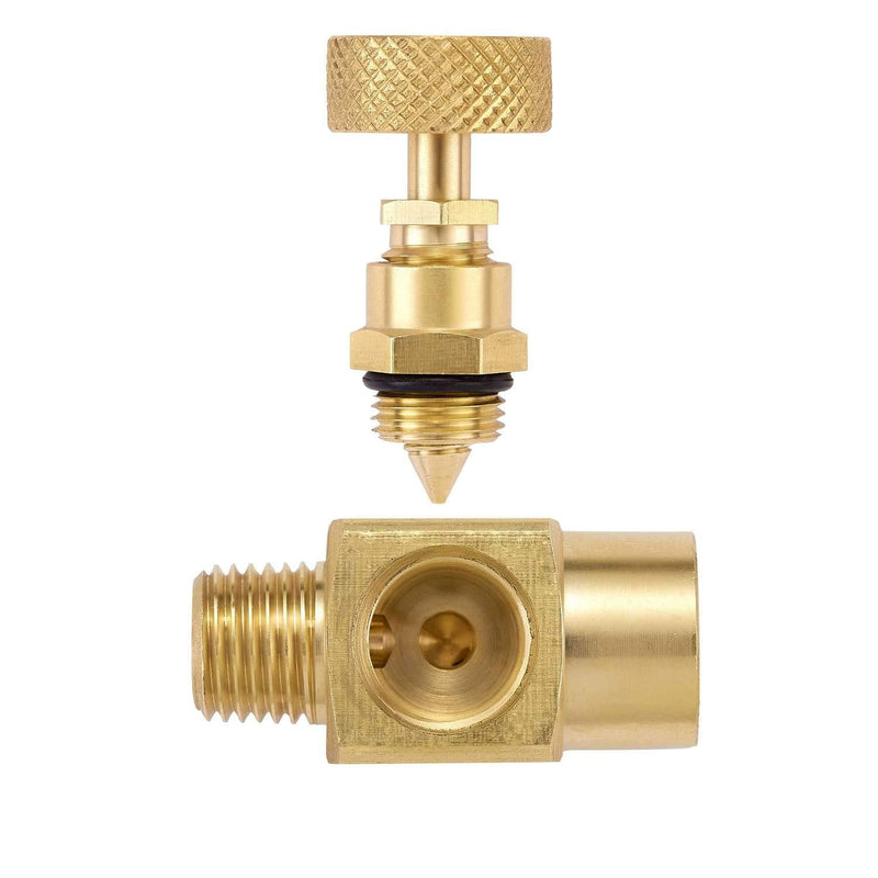 [Australia - AusPower] - Litorange 2 Pack Heavy Duty Brass Replacement Control Needle Valve 1/4" Male NPT X 1/4" Female NPT Connection 2PCS 1/4 Female x Male 
