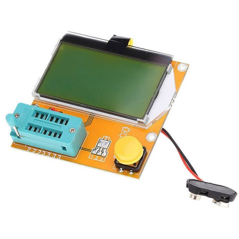 [Australia - AusPower] - HiLetgo LCR-T4 Multifunctional Resistor Capacitor Diode SCR Inductor Triode MOSFET Tube Meter Tester component tester kit 9V with 128 * 64 Green Backlight LCD Display 