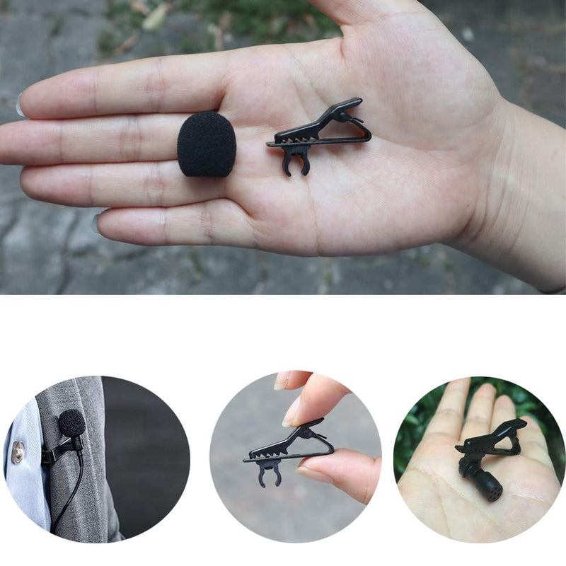 [Australia - AusPower] - BAISDY 8Pack Mini Size Microphone Windscreen Foam Mic Cover for Lavalier Lapel Microphone with Lapel Clips 