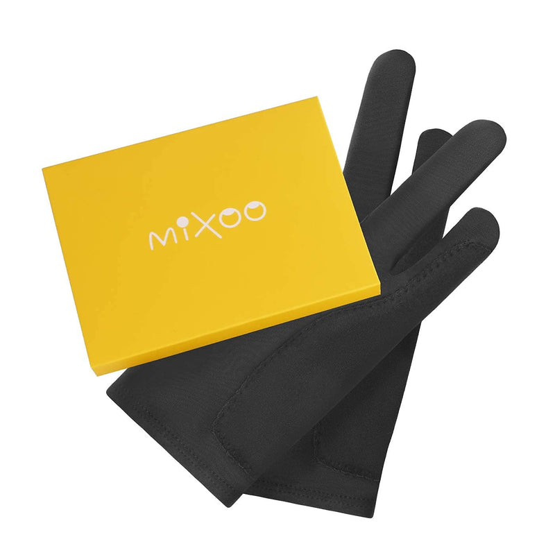 [Australia - AusPower] - Mixoo Universal Stylus Pen Disc & Fiber Tip 2 in 1 with Palm Rejection Artist Gloves for Drawing Tablet and Touch Screens Devices 