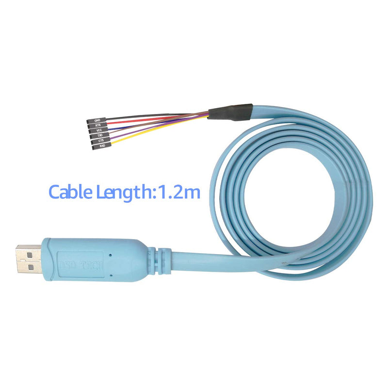 [Australia - AusPower] - DSD TECH SH-U09BL USB to TTL Serial Cable with CP2102N Chip 1.2M/4FT 