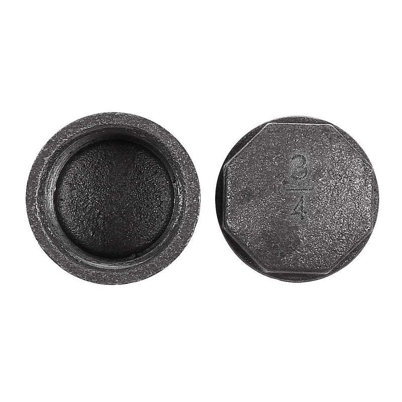 [Australia - AusPower] - Niubid 3/4 Inch Malleable Cast iron Pipe Cap, DIY Retro Furniture Threaded Pipes and Fittings, 10 Pack 1/2 Inch Pipe Cap. 