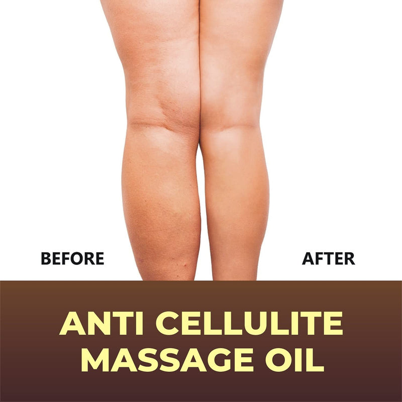 [Australia - AusPower] - Anti Cellulite Massage Oil - Infused w/ Collagen & Stem Cell - 100% Natural Massage Lotion & Cellulite cream, Remover & Massager - Helps Skin Tightening & Stretch Mark treatment for Women & Men - 8 oz 