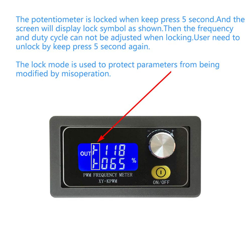 [Australia - AusPower] - MiOYOOW PWM Frequency Generator, 1-Channel 1Hz-150KHz Adjustable Pulse Duty Cycle Function Generator, Square Wave Signal Generator Module with LCD Display and Rotary Switch 