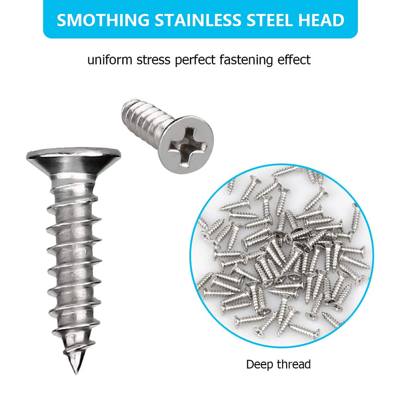 [Australia - AusPower] - 10 Pieces Stainless Steel L Braces (3.1 x 3.1 inch，80 x 80 mm) Flat Corner Braces, Corner Brackets Joint Right Angle Bracket, 55 Pieces Screws Included 