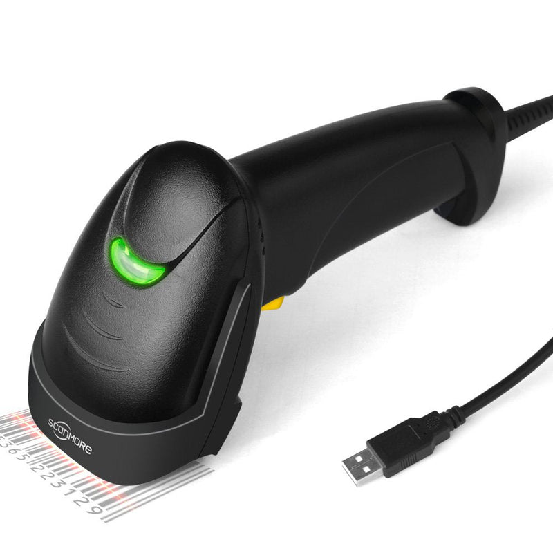[Australia - AusPower] - Handheld USB Barcode Scanner Wired Automatic 1D Bar Code Reader for Supermarket, Convenience Store, Warehouse 