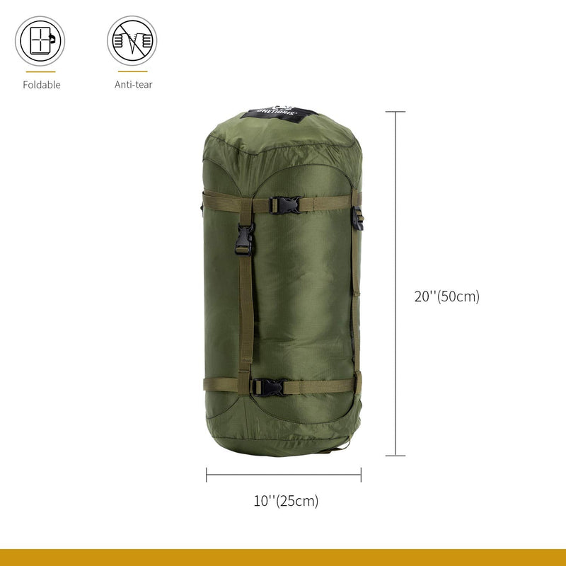 [Australia - AusPower] - OneTigris Sleeping Bag Compression Stuff Sack, 25L OD Green - 25L 