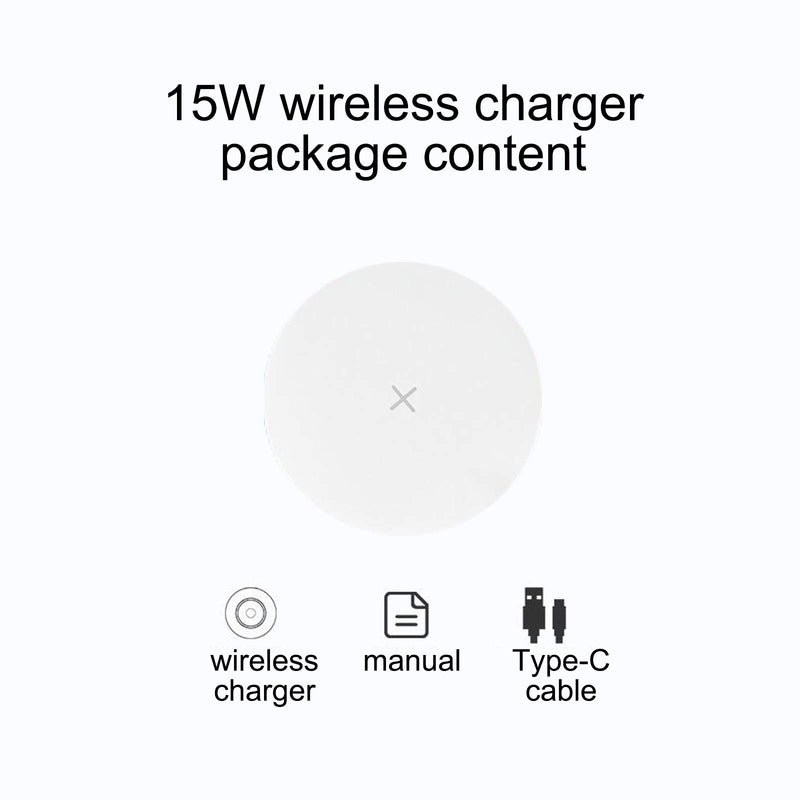 [Australia - AusPower] - Mobix Cell Phone Wireless Charger, QI Wireless Charger,15w,10w,7.5w,5w Output, Quick Wireless Charger for iPhone11, 11Pro Max and More, White 