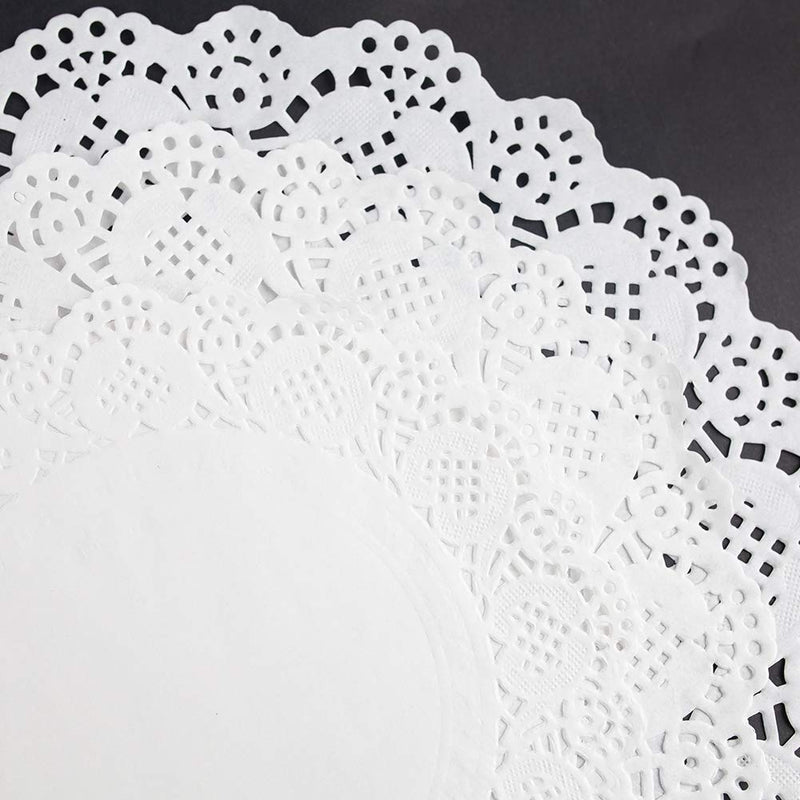 [Australia - AusPower] - 108 PCS Paper Lace Doilies Combo, Pack 36 Each 6.5", 8.5" , 10.5" ,Baked, Grilled, Fried Food,Tableware Decoration 108 Pack 