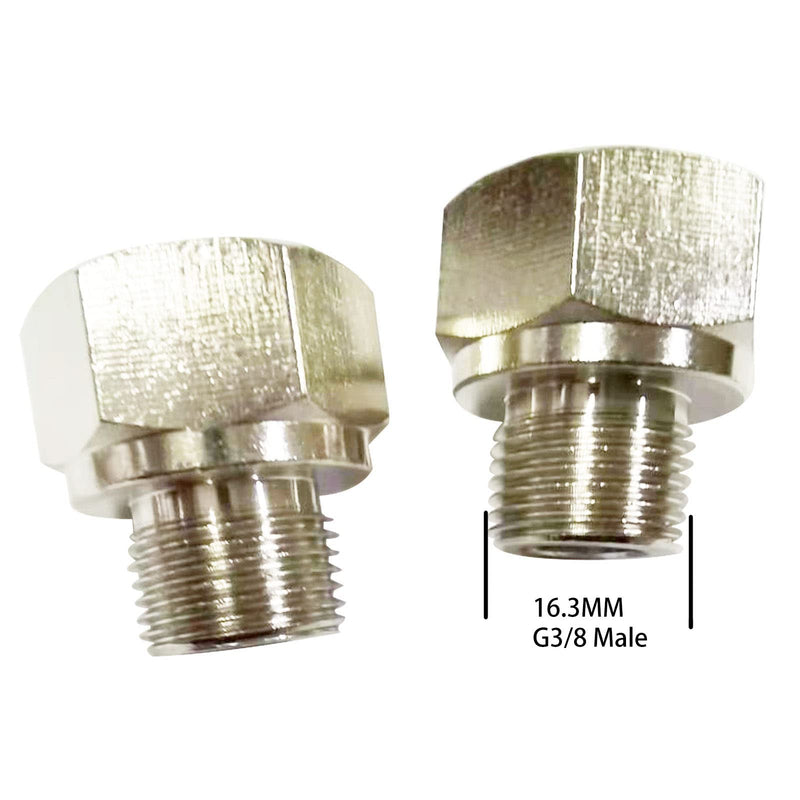 [Australia - AusPower] - YOUHO Delta Faucet 1/2 Female Pipe Thread by 3/8 Male Compression Brass Adapter, G3/8 to G1/2 pipe adapter 2 Piece Suitable for newer Kohler faucet 