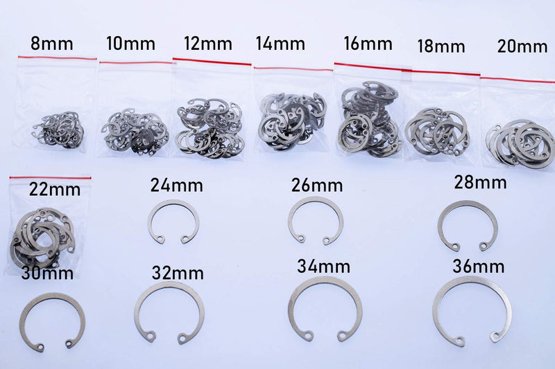 [Australia - AusPower] - CO-RODE 220Pcs 304 Stainless Steel Internal Circlip Snap Retaining Clip Ring Assortment Set 