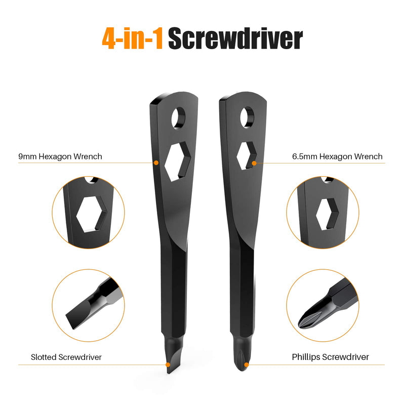 [Australia - AusPower] - Keychain Screwdriver Tool Gifts for Men, Kusonkey 4-in-1 Screwdriver bit with Phillips,Slotted and Hex Wrench, Cool Gadgets Gifts for Men,DIY Handyman,Electrician,Father/Dad,Husband, Boyfriend,Women 