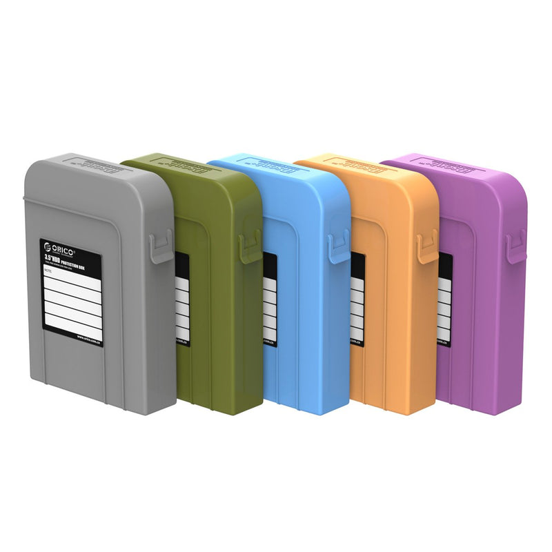 [Australia - AusPower] - ORICO 5 Packs 3.5inch Hard Drive Case Protective Box Storage Case Cover Organization Shell for Shockproof Slashproof and Dustproof for 5 Colors-PHI35-5C PHI-Multi 3.5 inch 