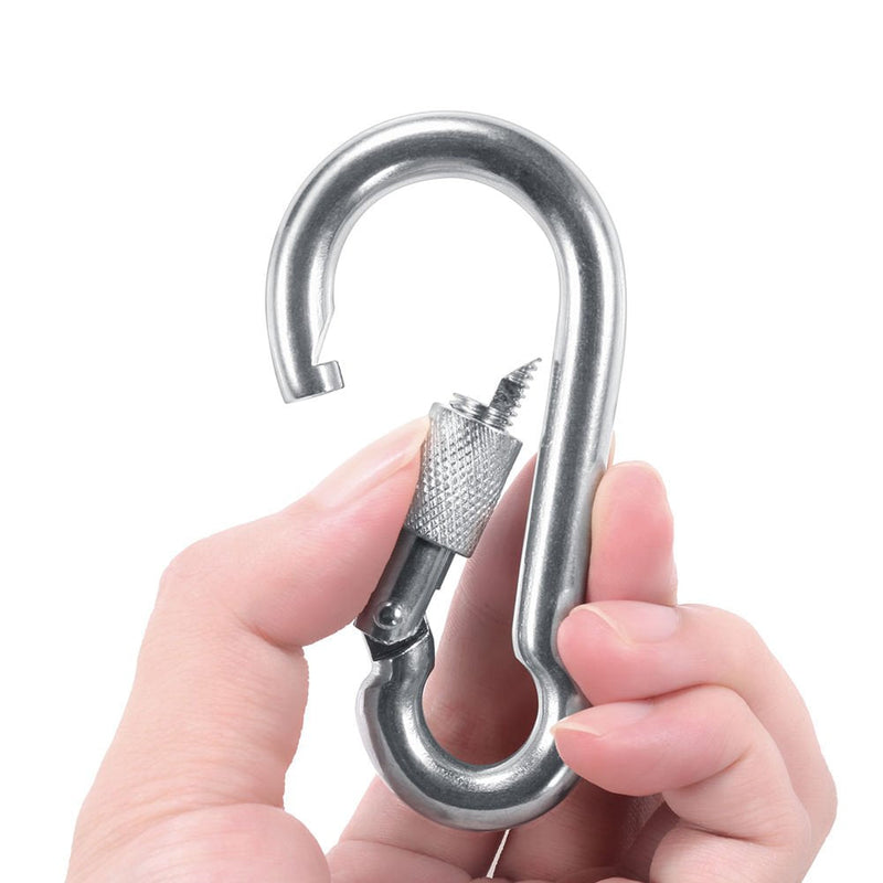 [Australia - AusPower] - PROND Locking Carabiners, Heavy Duty Carabiner, 316 Stainless Steel Screw Lock Carabiner Hooks 