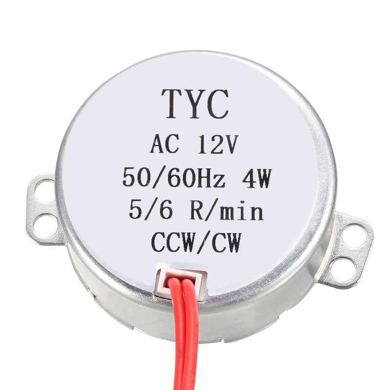 [Australia - AusPower] - uxcell Electric Synchronous Synchron Motor - Turntable Motor AC 12V 50-60Hz CCW/CW 4W 5-6RPM 