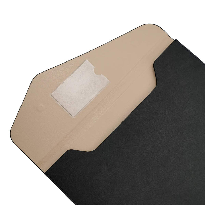[Australia - AusPower] - Enyuwlcm PU Leather A4 File Folder Document Holder Waterproof Portfolio Envelope Folder Case with Invisible Magnetic Closure Black 