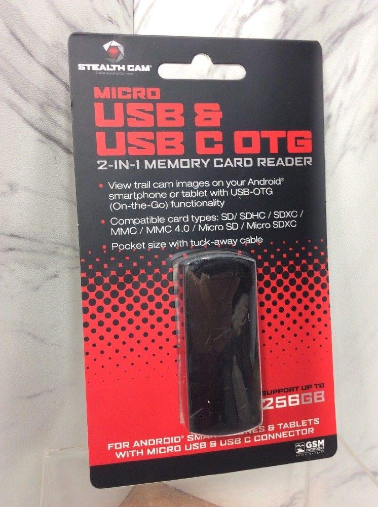 [Australia - AusPower] - Stealth Cam Micro USB OTG Memory Card Reader for Android Devices, Black, STC-SDCRAND 
