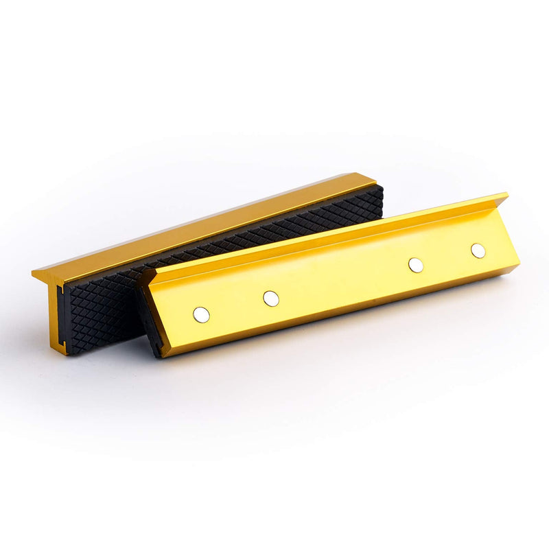 [Australia - AusPower] - TRISENSE 6" Vise Jaws with Strong Magnetic, Universal Soft Vice Jaws Pads Covers, Multi-Purpose Protector for Any Metal Vice, 2 Pack, Golden 6 Inch 