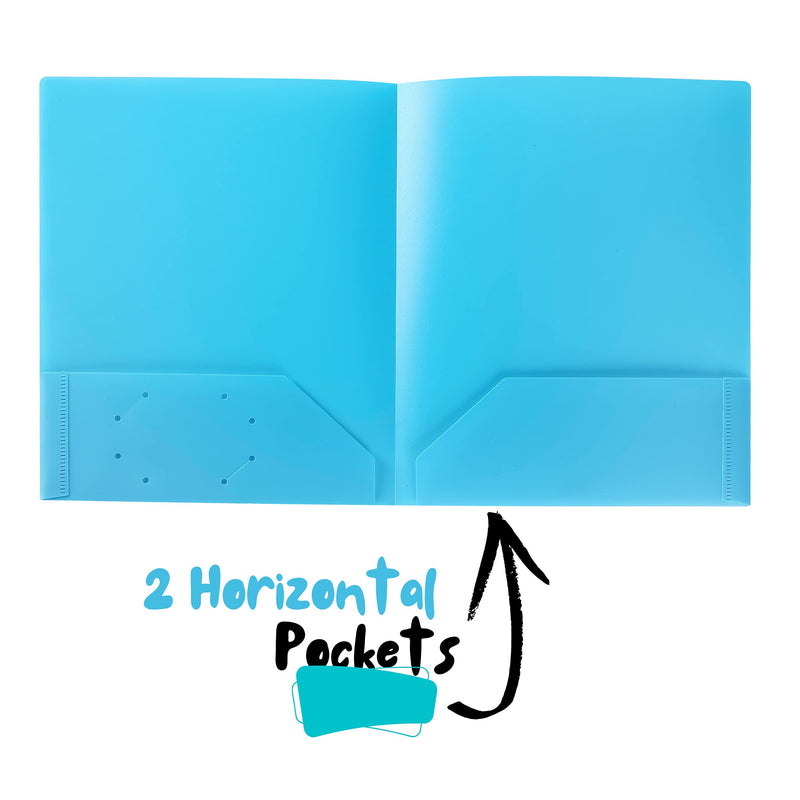 [Australia - AusPower] - Mr. Pen- Plastic Folders with Pockets, 5 pcs, Assorted Colors, Folders with Pockets, Heavy Duty Plastic Two Pocket Folders, Pocket Folders, Folders, 2 Pocket Plastic Folders, File Folders with Pockets 