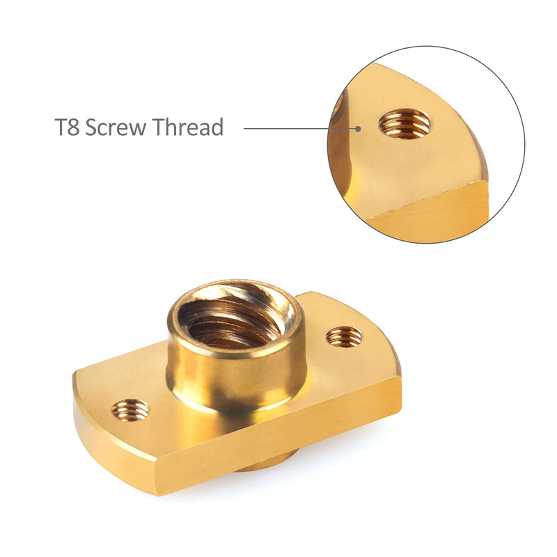 [Australia - AusPower] - Redrex 365mm T8 Z Axis Lead Screw Z Rod Stainless Steel Threaded Rod with Brass Nut Z-axis Upgrade Kit for Ender 3 V2 Ender 3 Pro Ender 3 Voxelab 3D Printer 