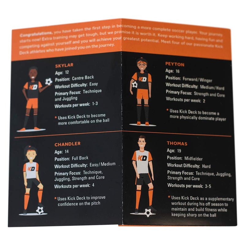 [Australia - AusPower] - Kick Deck Soccer Training Program | 52 Card Training Deck to Improve Technique, Juggling, Strength and Core 