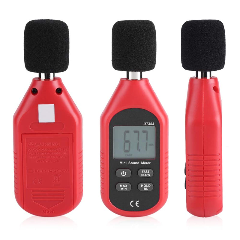 [Australia - AusPower] - Sound Decibel Meter, LCD Digital Audio Decibel Meter Sound Level Meter Noise Level Meter Sound Monitor dB Meter Noise Measurement 30 dB to 130 dB MAX Data Hold Function 