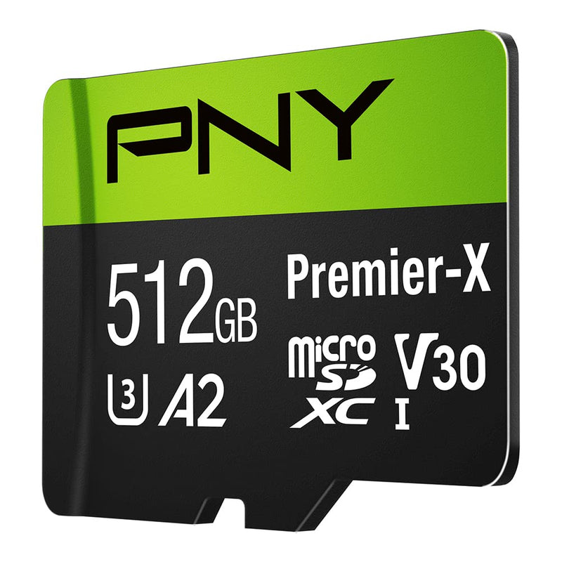 [Australia - AusPower] - PNY 512GB Premier-X Class 10 U3 V30 microSDXC Flash Memory Card 