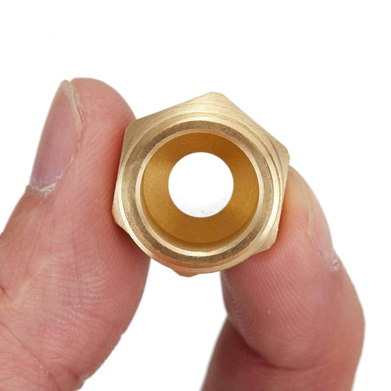[Australia - AusPower] - Litorange 5 PCS Solid Brass Pipe Fitting and Air Hose End Fitings 3/8" Barb x 3/8" NPT Male Thread Pipe Adapter 