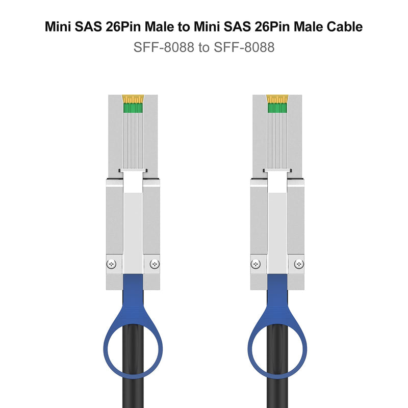 [Australia - AusPower] - CableCreation External Mini SAS 26pin (SFF-8088) Male to Mini SAS 26 (SFF-8088) Male Cable, 2.0M 