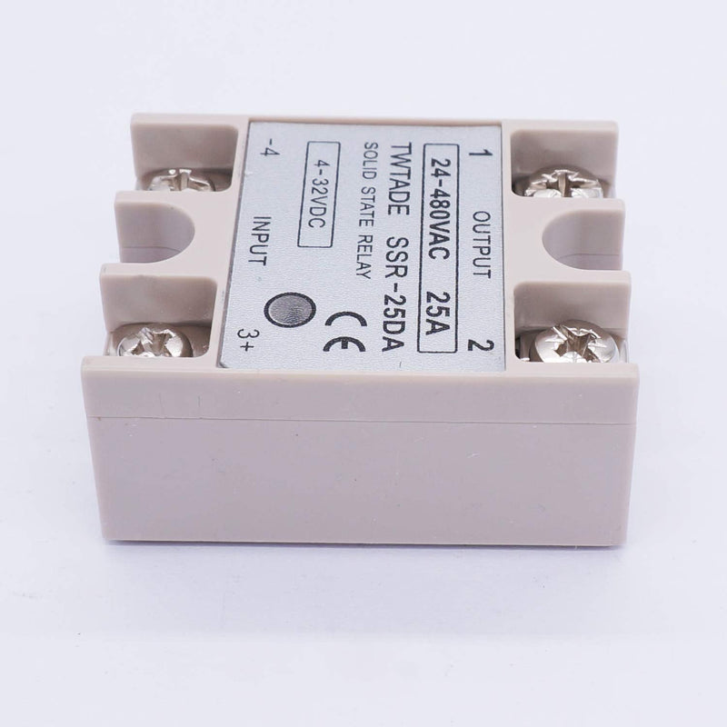 [Australia - AusPower] - TWTADE 2PCS SSR-25 DA 25A 3-32V DC / 24-380V AC SSR Single Phase Solid State Relay ssr-25da 