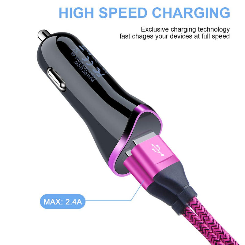 [Australia - AusPower] - Dual Port Type C Car Charger Adapter with USB C Charger Cable 6ft Compatible for Samsung Galaxy S21 S20 S10e S10 S9 Note 20 10 9 8 A50, OnePlus 8 7 6T 5T 3T, Google Pixel 6 Pro 6 5 4a 3a XL 2 
