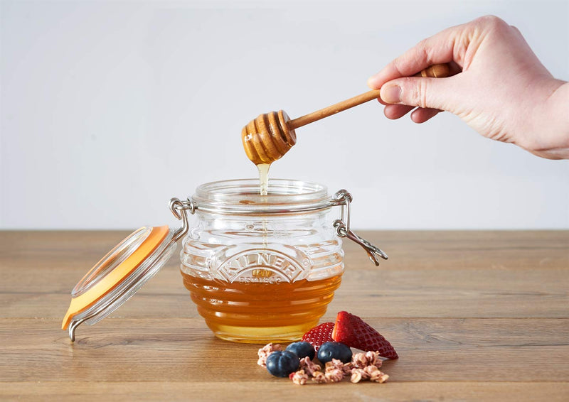 [Australia - AusPower] - Kilner Honey Pot With Dipper, 13.5 Fluid Ounces 