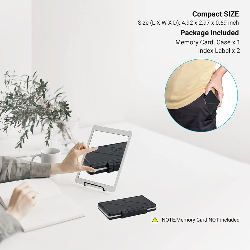 [Australia - AusPower] - 30 Slots Micro SD Card Case with Index Label, Water Resistant & Shockproof Micro SD Card Holder, Compact MicroSDHC/MicroSDXC/Micro SD Card Organizer Storage 