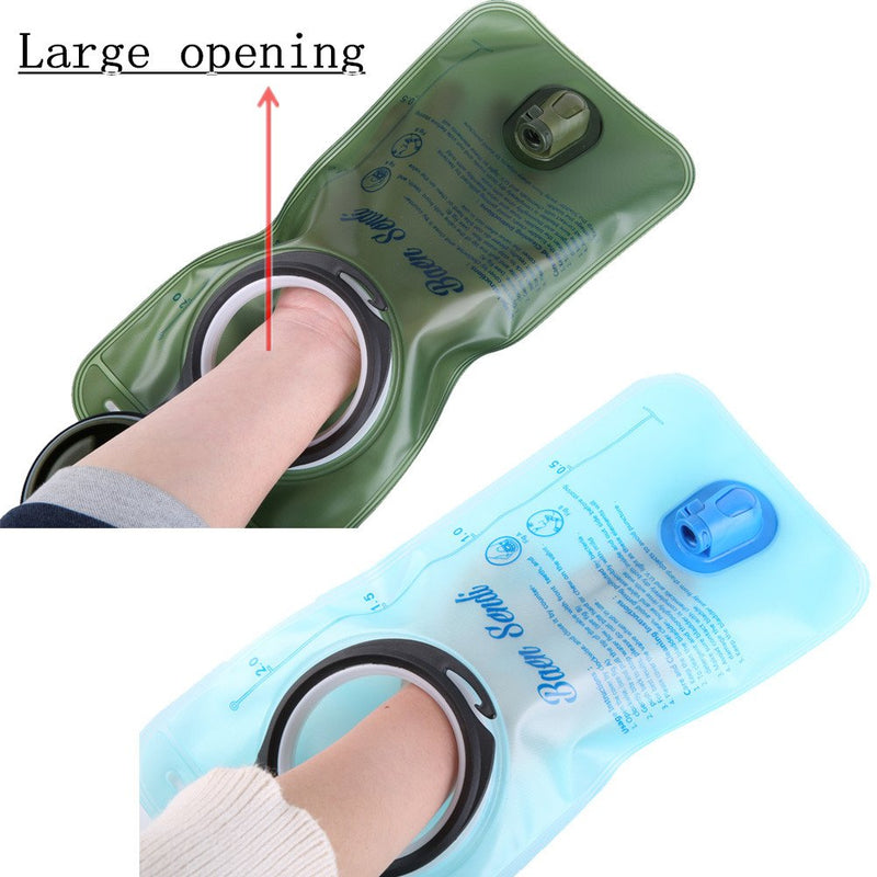 [Australia - AusPower] - Baen Sendi Hydration Bladder 2 Liter/70 oz - Pack of 2(1 Piece Blue+1 Piece ArmyGreen) - BPA Free Hydration Pack Replacement(2 Pack) 